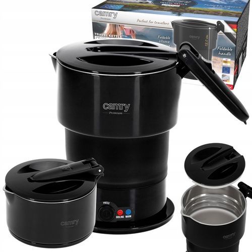 CZAJNIK TURYSTYCZNY elektryczny 600W mały 0.6l składany podróżny CAMRY na Arena.pl