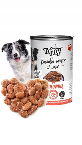 MOKRA KARMA DLA PSA 75% MIĘSA MIX 24x415g. 9,96 kg W SOSIE TUF TUF na Arena.pl
