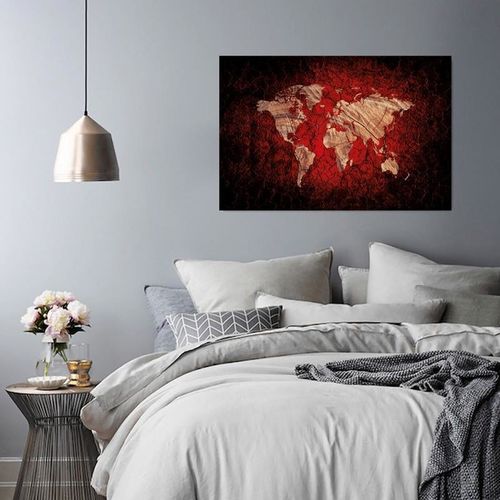 Obraz na płótnie - Canvas, Rustykalna mapa świata 40x30 na Arena.pl