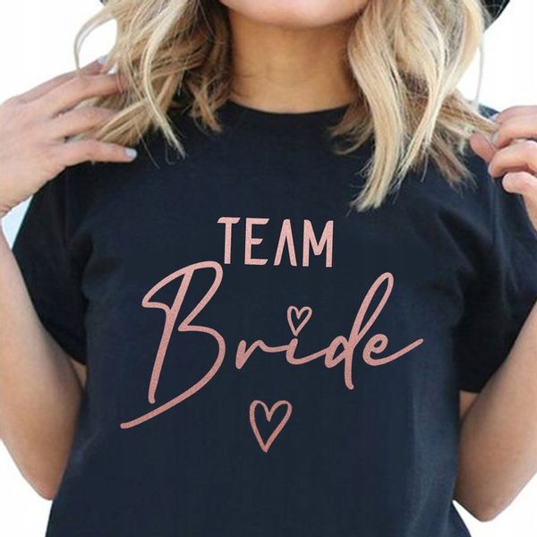 Czarna koszulka Team Bride Wieczór Panieński M zdjęcie 1