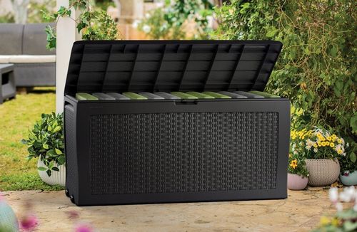 Skrzynia Ogrodowa SAMOA RATTAN Keter Schowek na Balkon Taras 270L na Arena.pl