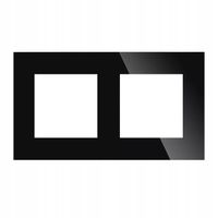 Ramka Szklana Podwójna Czarna Pionowa Pozioma Uniwersalna do Modułów