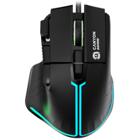 CANYON Mysz gamingowa Fortnax GM-636 RGB 9 Przycisków Przewodowa Czarna