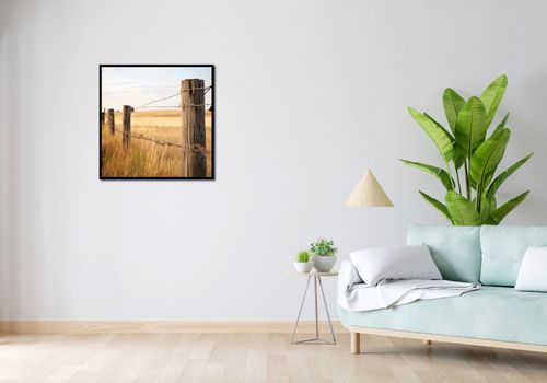Plakat 70x70cm Płot na Polu na Arena.pl