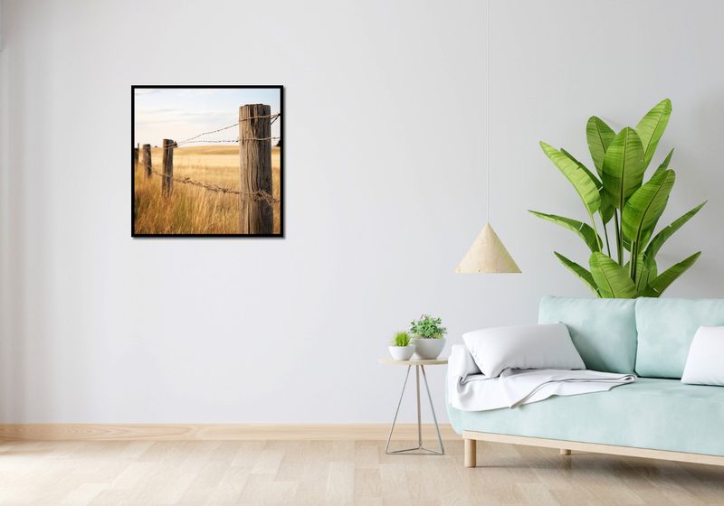 Plakat 70x70cm Płot na Polu zdjęcie 4