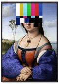 Plakat portret telewizja TV w ramie 30x40 cm w czarnej ramie