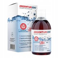 ARGENTUM200 SREBRO KOLOIDALNE 50 ppm TONIK PIELĘGNACJA NAWILŻENIE 500 ml