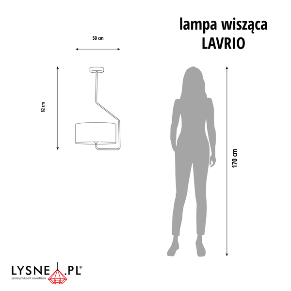 Żyrandol nad stół z abażurem LAVRIO zdjęcie 2