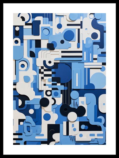 Plakat 29,7x42cm Niebieski Labirynt zdjęcie 3