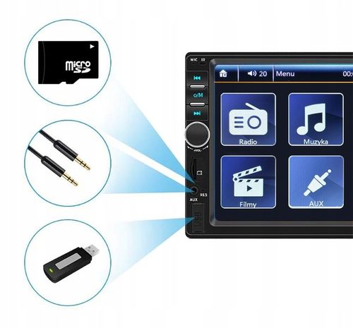 RADIO 2DIN EKRAN 7 USB SAMOCHODOWE SD MP3 BT na Arena.pl