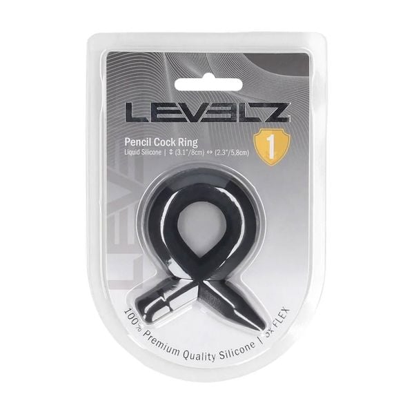 Pencil Liquid Silicone Cockring - Black zdjęcie 2