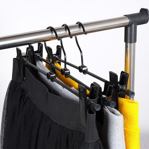 3x Wieszaki na Spodnie Spódnice Ubrania Wiszące z Klipsami Odzieżowe na Arena.pl