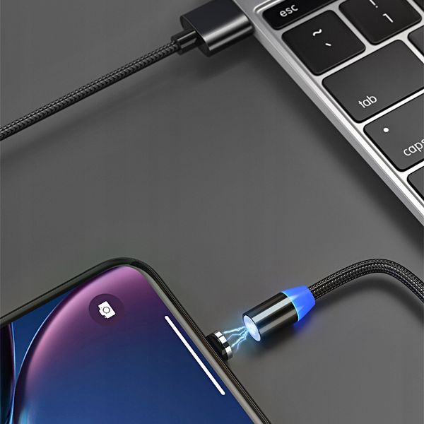 KABEL MAGNETYCZNY 3w1 MICRO TYP-C do IPHONE USB-C zdjęcie 8