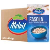 MELVIT Fasola biała drobna 400 g x 12 sztuk