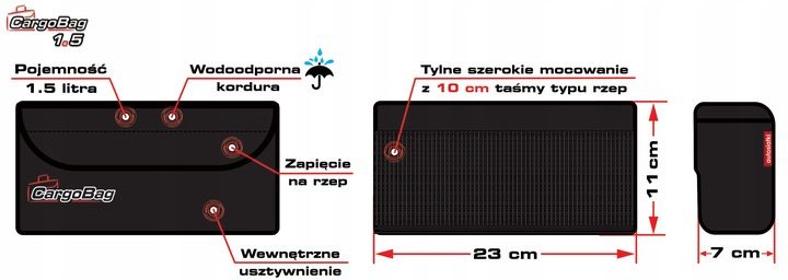 Mały organizer torba do bagażnika – CargoBag 1,5 zdjęcie 12