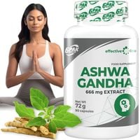 ASHWAGANDHA Forte 666 mg Na Stres Sen Ashwaganda Mocny Ekstrakt Z Korzenia