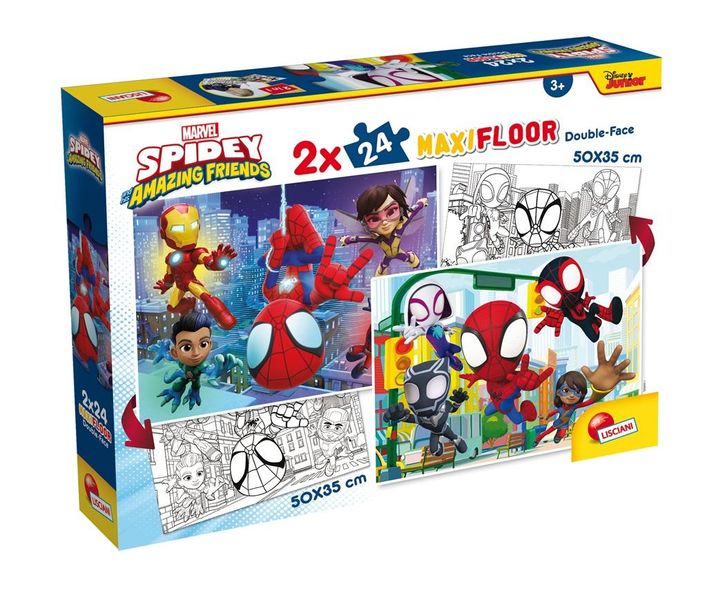 LISCIANI MARVEL PUZZLE DF MAXI FLOOR 2 X 24 SPIDEY zdjęcie 5