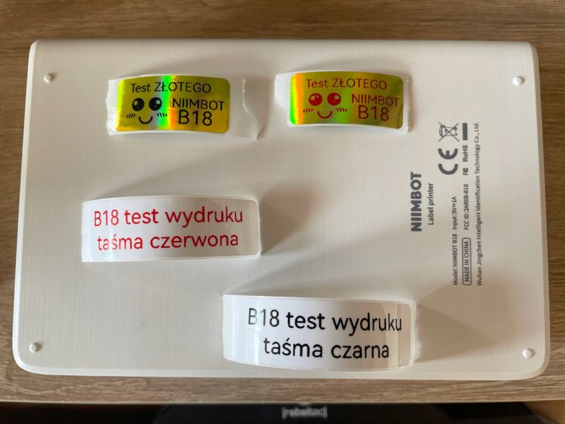 NIIMBOT TAŚMA do B18 Czerwona TERMOTRANSFEROWA zdjęcie 9