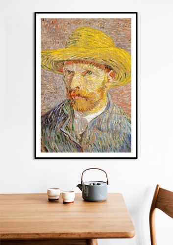 Plakat 40x60cm Self-Portrait with a Straw Hat, Van Gogh Vintage na Arena.pl