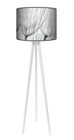 Lampa podłogowa - trójnóg drewniana duża - Dmuchawce