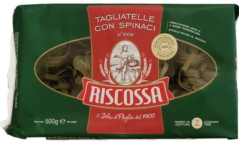 PASTIFICIO RISCOSSA Makaron Tagliatelle zielone 500 g zdjęcie 1