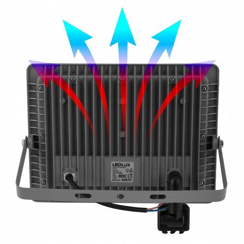 Halogen reflektor naświetlacz LED 100W z czujnik ruchu zmierzchu na Arena.pl