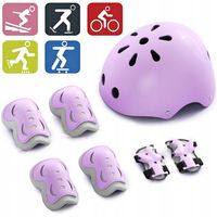 ZESTAW OCHRANIACZE NA WROTKI Z REGULOWANY DZIECI KASKIEM ROWEROWYM 4 w