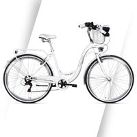 BIAŁY Rower miejski dla kobiet, dziewcząt koła 28" rama 19" 165-180 cm