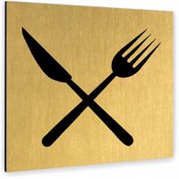 Tabliczka DOWOLNY TEKST Tablica nierdzewna PIKTOGRAM DIBOND ZŁOTA