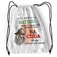 Plecak Dla Mateusza Sportowy Szkolny Worek Torba Z Nadrukiem Ze Zdjęciem