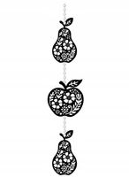 Ozdoba dekoracyjna GIRLANDA zawieszka JESIENNA gruszka jabłko dekor na okno