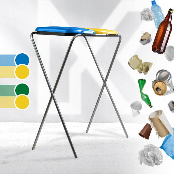 KADAX Stojak Na Worki Do Segregacji Śmieci 2x120L zdjęcie 8