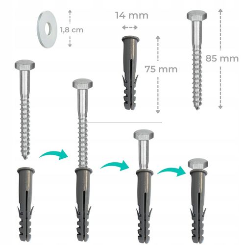 HAK MOCOWANIE SUFITOWE STALOWY UCHWYT DO MONTAŻU PASÓW TRX HUŚTAWKI WORKA na Arena.pl