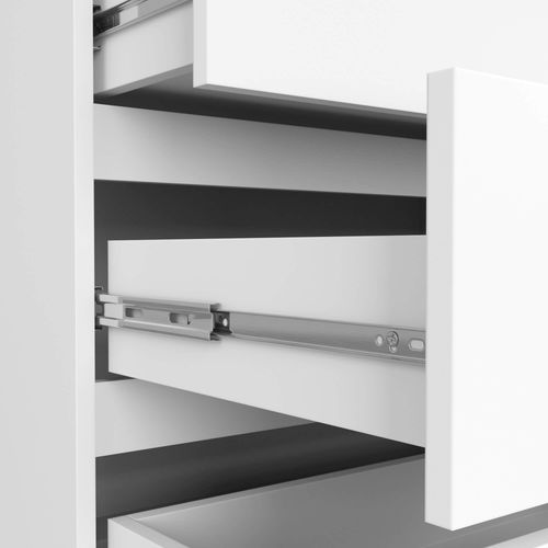 Komoda do salonu K 160 cm 8 szuflad - biała na Arena.pl