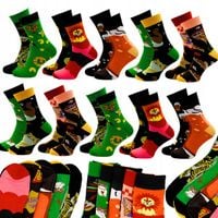 SKARPETY MĘSKIE DŁUGIE NIE DO PARY BAWEŁNIANE SKARPETKI ZESTAW 10 PAR