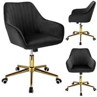 eleganckie krzesło corum obrotowe biurowe do biura fotel czarne jumihome