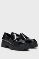Stacked-Logo Loafers in leather with chunky sole R.36