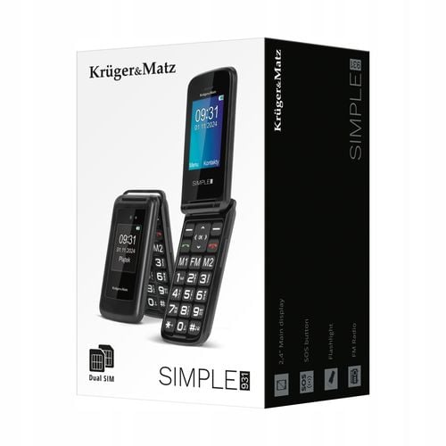 Telefon GSM dla seniora Kruger&Matz Simple 931 na Arena.pl