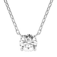 naszyjnik z białego srebra 925 z diamentem (brylantem) 0,15 ct lab