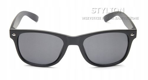 OKULARY z POLARYZACJĄ UNISEX NERDY czarne MATOWE PRZECIWSŁONECZNE UV400 na Arena.pl