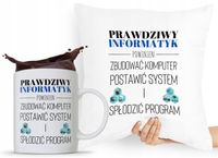 Zestaw Poduszka Kubek Dla Technika Informatyka Z Nadrukiem Ze Zdjęciem