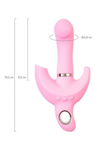 jos vibrator with clitoral stimulator jos twistme, silicone, pink, 19.5 cm na Arena.pl
