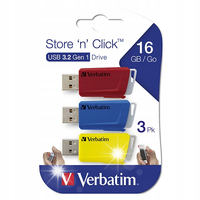 Pendrive Verbatim Store 'n' Click 16GB USB 3.0 (3-pack)