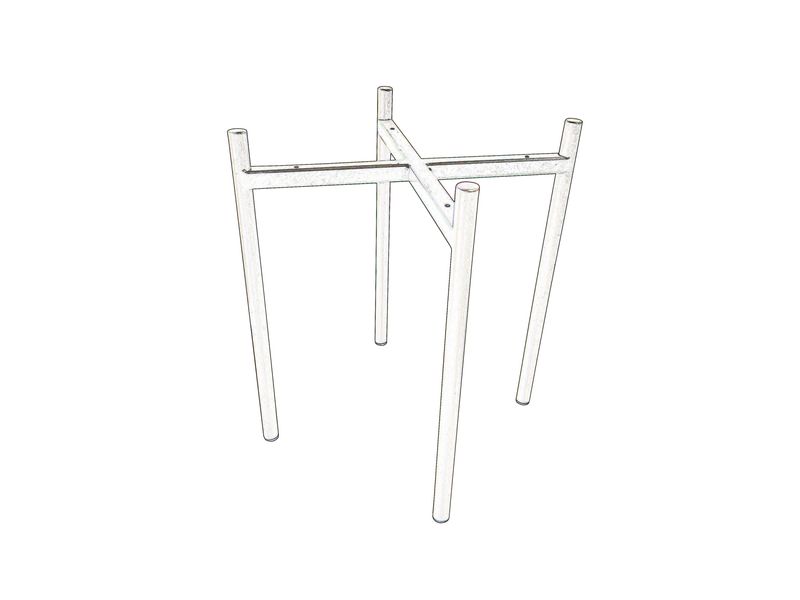 TABORET DIOR STOŁEK LOFT metal podstawa biała BL75 zdjęcie 2