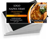 Wizytówki firmowe 200 szt RÓŻNE WZORY do wyboru OBIADY DOMOWE CATERING