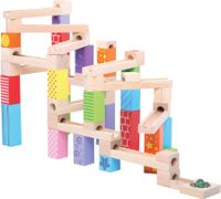 Duży Drewniany Tor Kulkowy Kulodrom 53 części