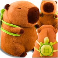 MASKOTKA KAPIBARA DUŻY PLUSZAK Z PLECAKIEM ŻÓŁWIEM ŻÓŁW PLECAK CAPYBARA MIŚ