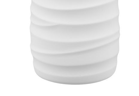 Dozownik do mydła z pompką AZURO biały mat tworzywo bambus tłoczony wzór na Arena.pl