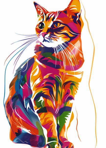 Plakat 13x18cm Nasycony Kot zdjęcie 1