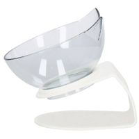 Miska dla psa i kota z antypoślizgową podstawką i uszami biała